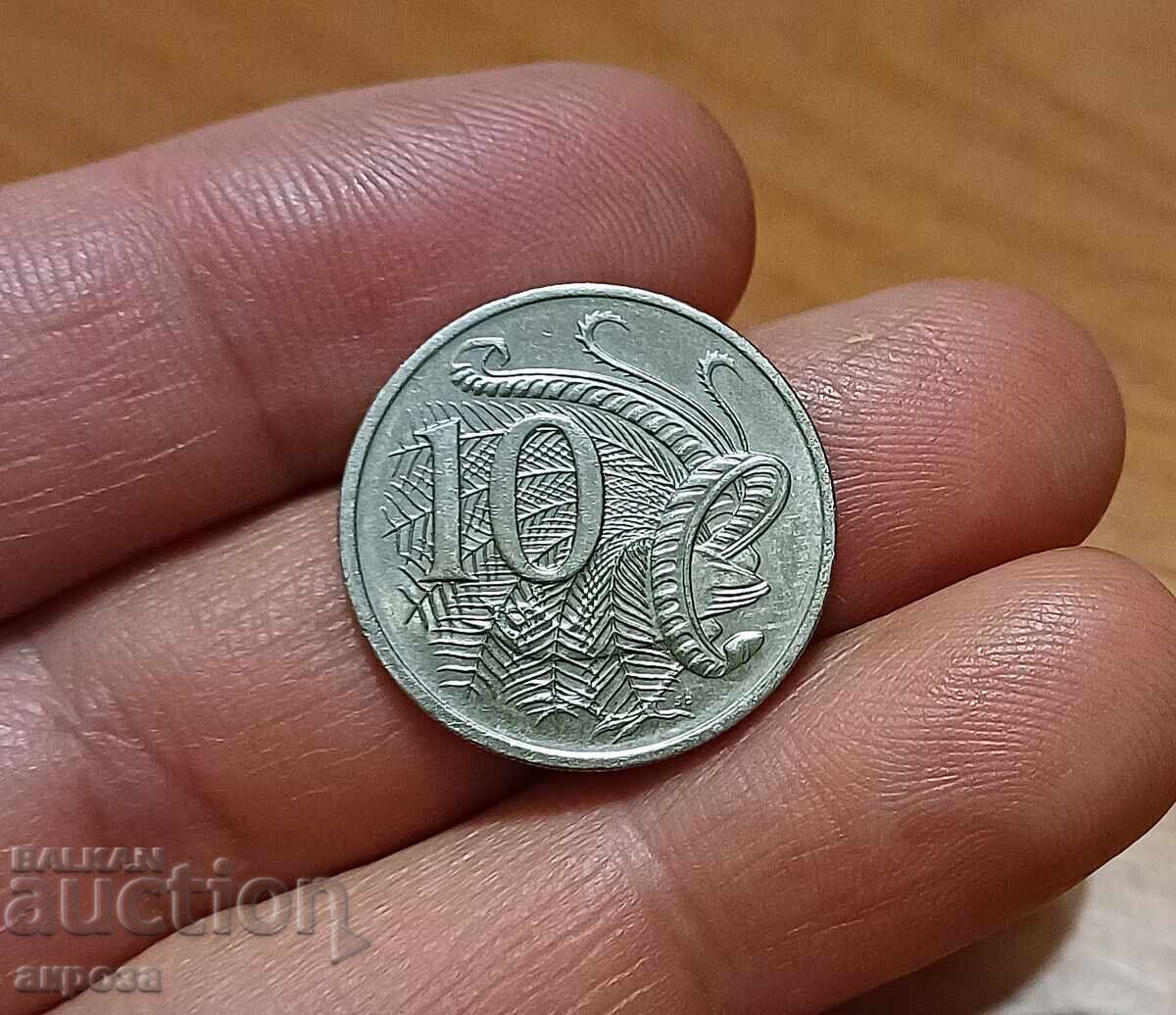 10 цента Австралия 2001 с гланца