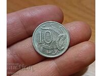 10 cenți Australia 2001 cu luciu