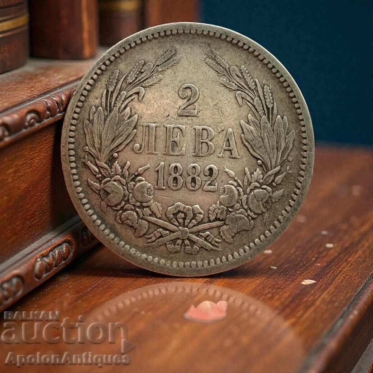 Сребро · България · 2 лева · 1882 - БЗЦ Сребро · България · 2 лева · 1882 - БЗЦ