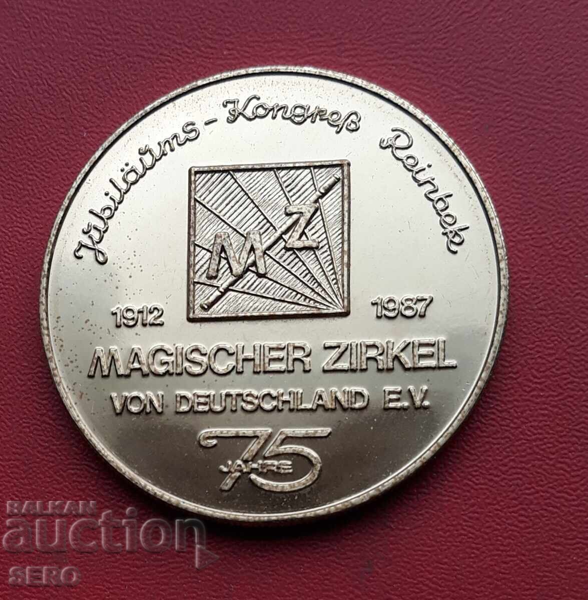 Medalie - Germania - 75 de ani de la organizația vrăjitorilor cu preț € 2.00 | 3.91 BGN