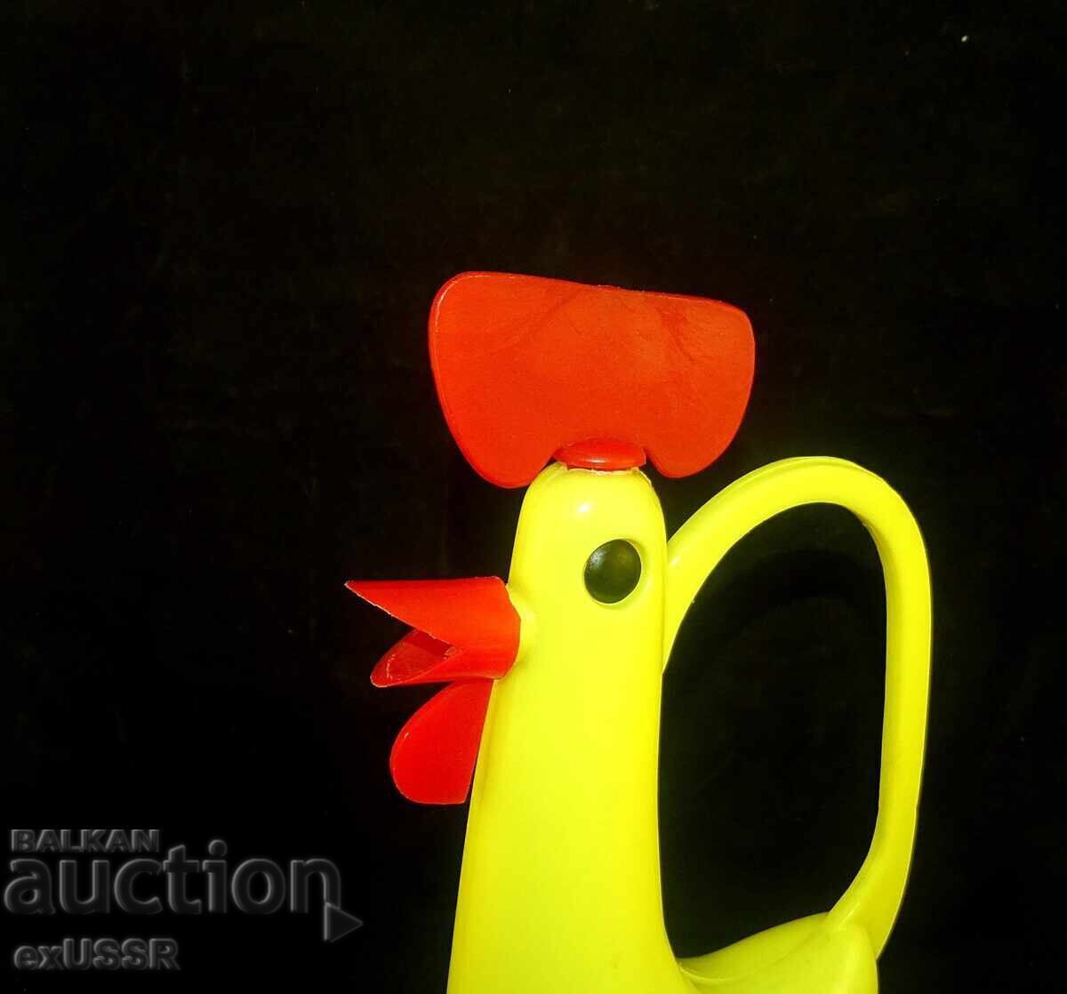 Old Soviet children's watering can toy rooster - 6 Old Soviet children's watering can toy rooster - 6