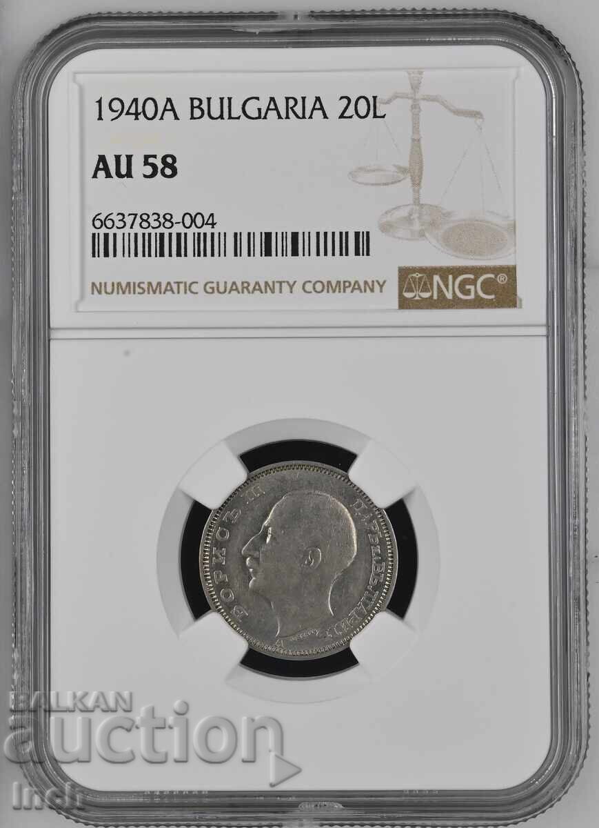 Livrarea 20 LEVA 1940 AU 58 NGC MARE A BZC