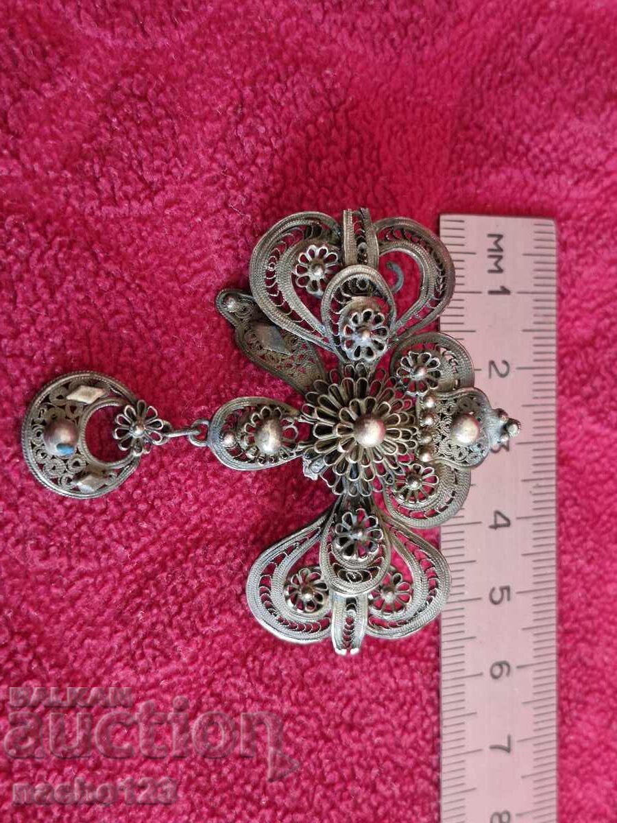 Old silver brooch FILIGREE with price € 50.00 | 97.79 BGN
