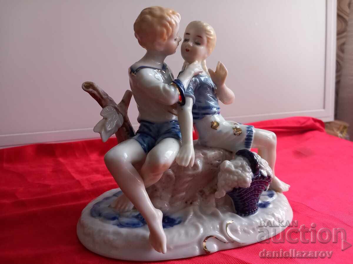 Carl Scheidig GRAFENTAL, Porcelain Figurine, Composition Mo Carl Scheidig GRAFENTAL, Porcelain Figurine, Composition Mo