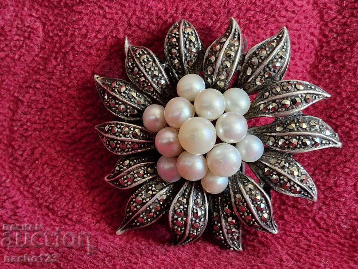 Αντίκα ασημένια καρφίτσα - 6