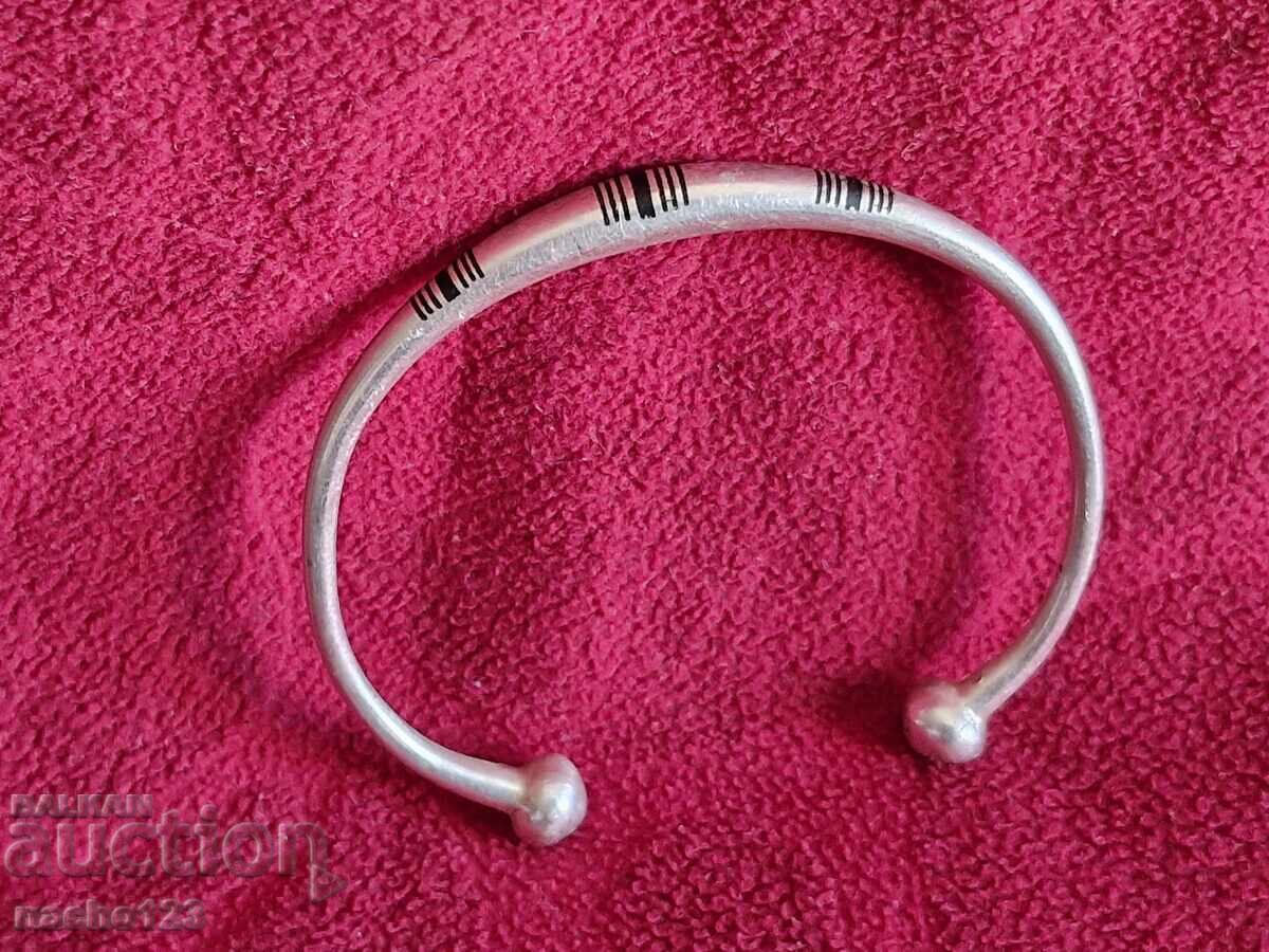 Αντίκα ασημένιο βραχιόλι - 6