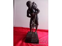 P. Kowalczewski Original Bronze Sculpture Figurine Seller