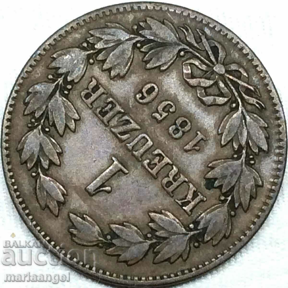 Аукцион 1 кройцер 1856 Баден Германия Принц-регент Фридрих