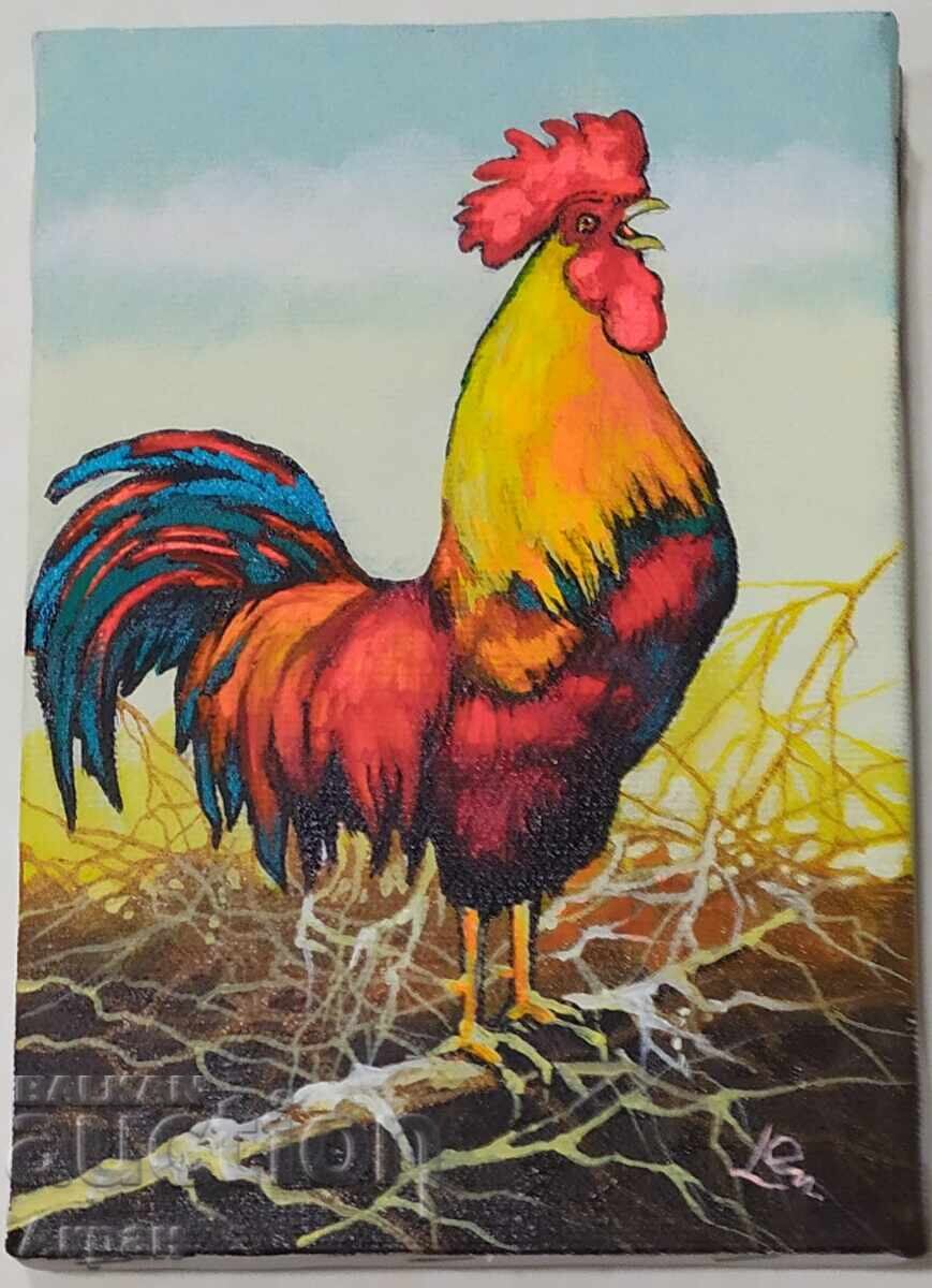 Livrarea Tablou - Cântecul Cocoșului - Cadou potrivit pentru ziua cocoșului