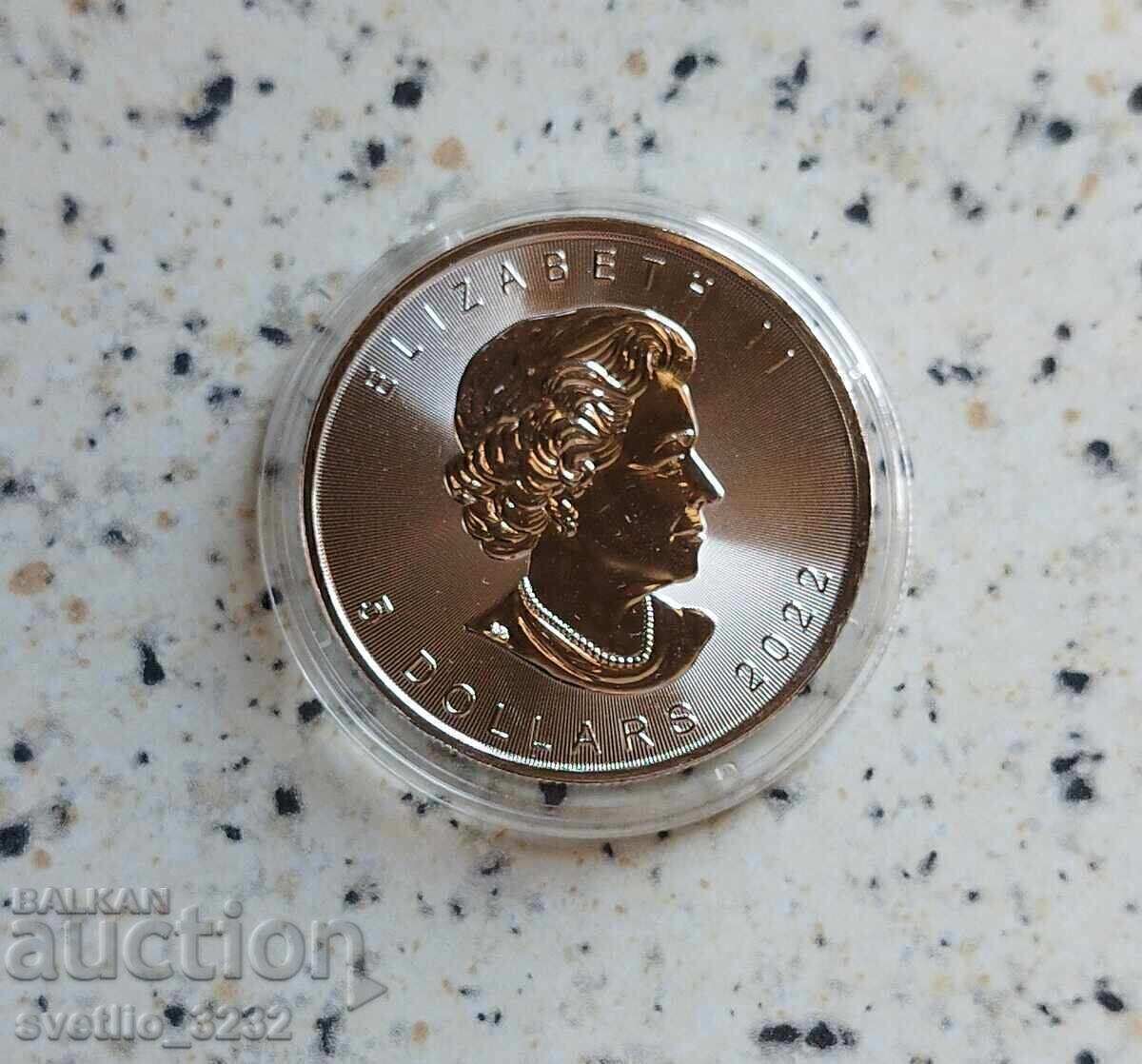 Silver 1 OZ 2022 Maple Leaf with price € 103.00 | 201.45 BGN Silver 1 OZ 2022 Maple Leaf with price € 103.00 | 201.45 BGN