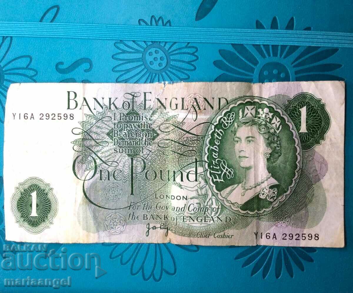 Marea Britanie 1 lira 1970-1978