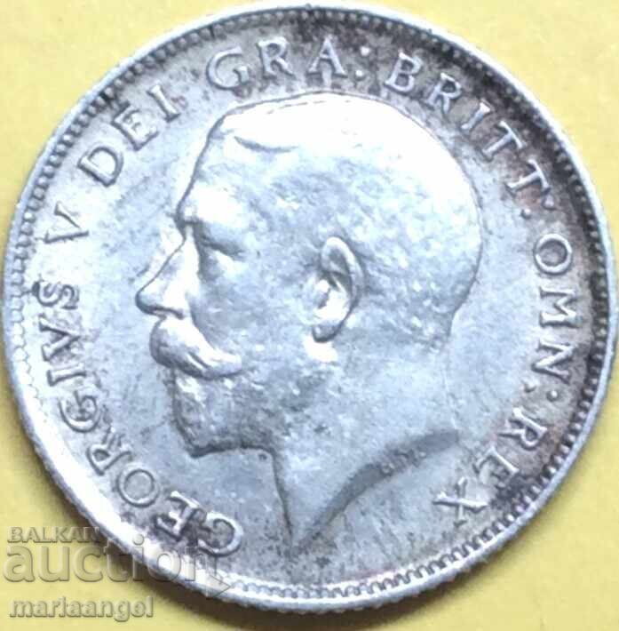 6 πένες 1915 Ηνωμένο Βασίλειο Γεώργιος V ασήμι - 6