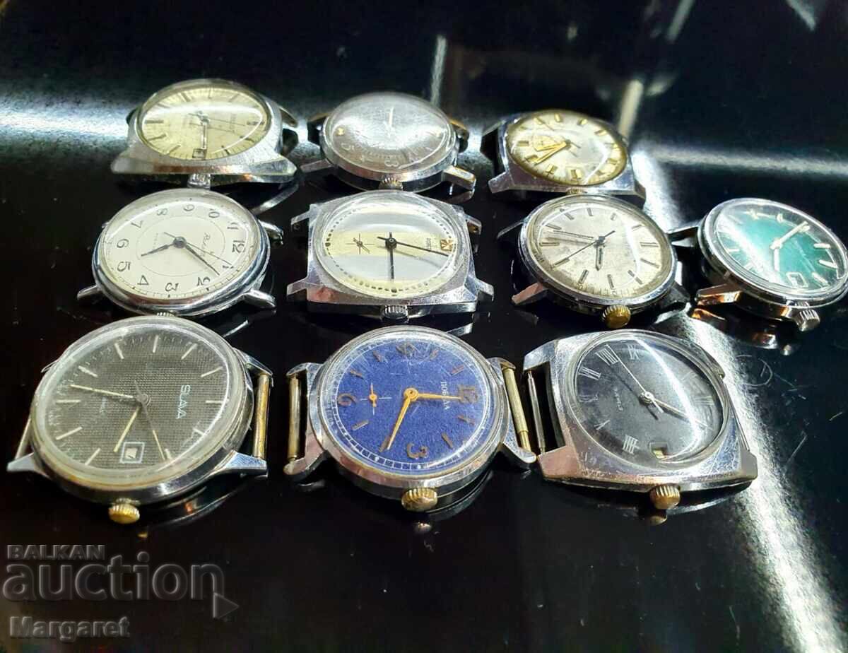 Old Russian watches, 10 pieces - 5 Old Russian watches, 10 pieces - 5