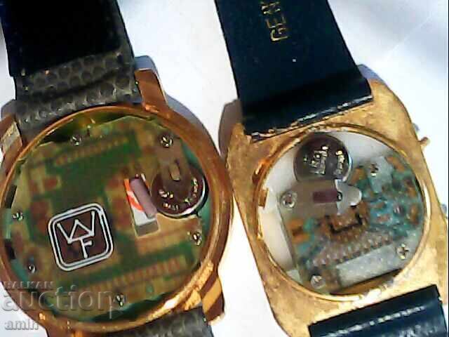 Auction  2 Gold-Plated Electronic Watches, Working Without Batteries