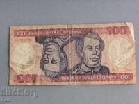 Bancnotă - Brazilia - 100 cruzeiro | 1985