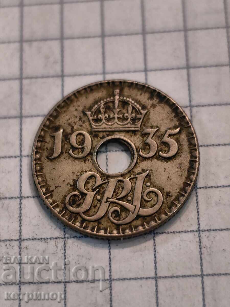 6 pence New Guinea 1935 nickel with price € 22.00 | 43.03 BGN