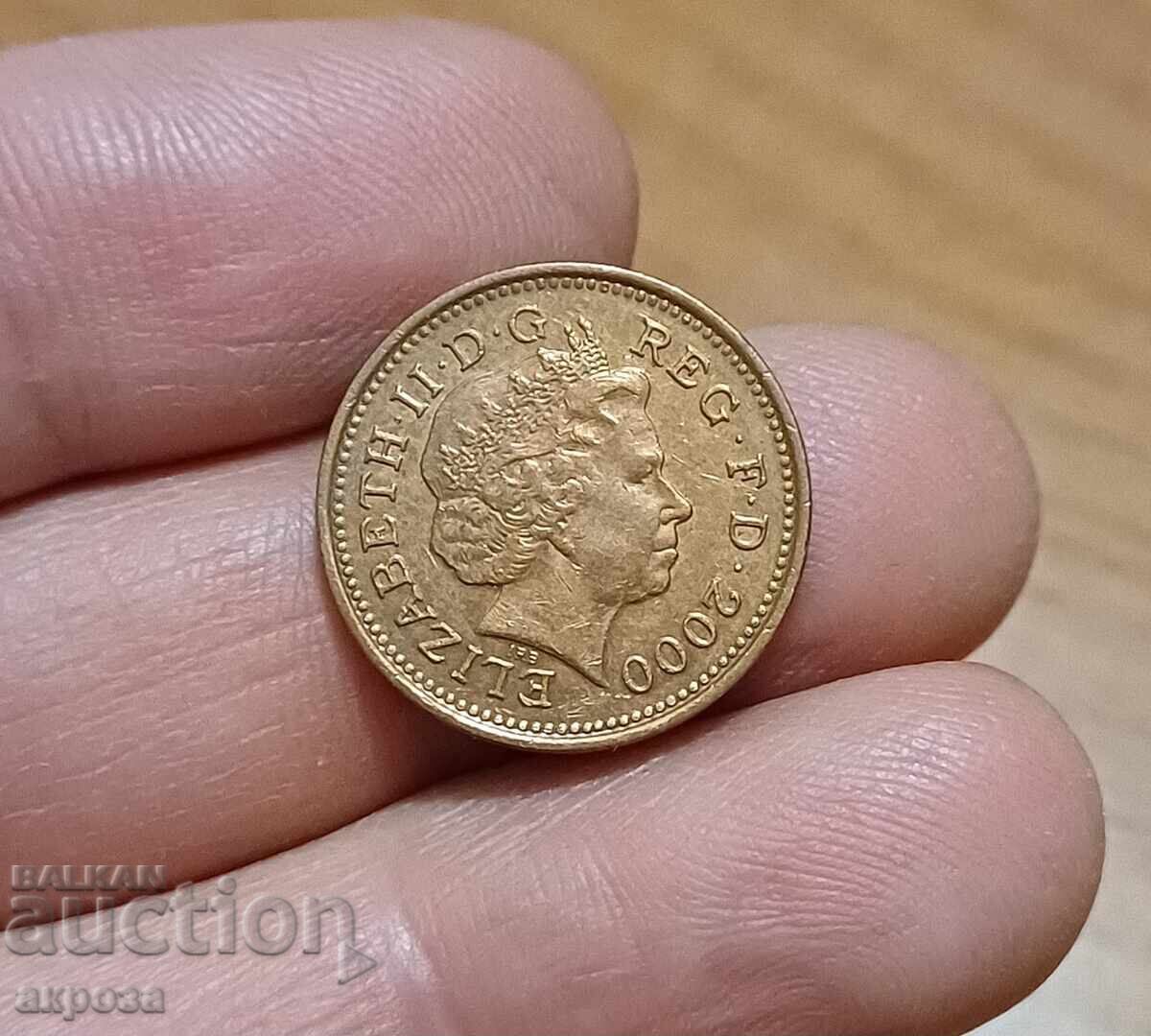 1 penny Marea Britanie 2000 cu preț € 1.00 | 1.96 BGN
