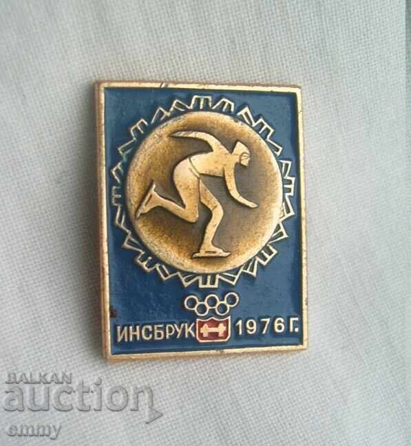 Znachka patine - Jocurile Olimpice de iarnă, Jocurile Olimpice Innsbruck 1976 Znachka patine - Jocurile Olimpice de iarnă, Jocurile Olimpice Innsbruck 1976