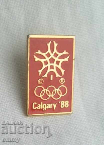 Bulgaria Badge - Winter Olympic Games Calgary 1988