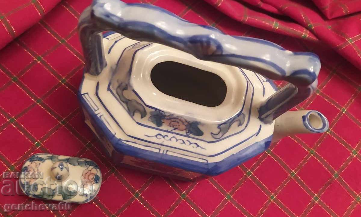 Δημοπρασία Αντίκα κινέζικο τσαγιέρα με σχέδιο λωτού, κρίνος