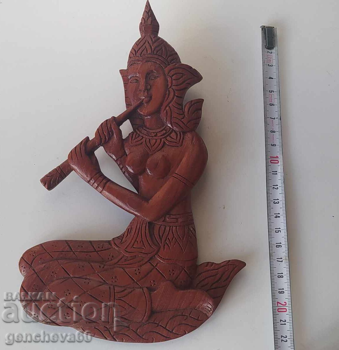 Τέχνη τοίχου από σκαλιστό ξύλο τικ με τιμή € 35.00 | 68.45 BGN