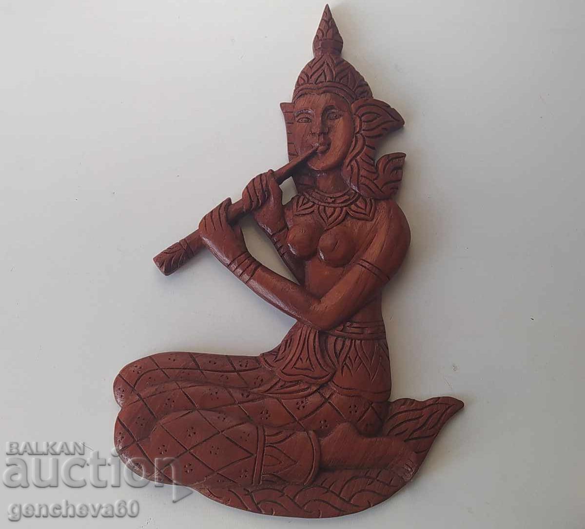 Доставка на Стенно изкуство от резбовано тиково дърво