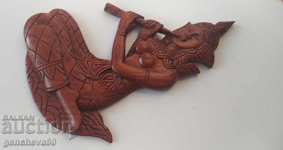 Τέχνη τοίχου από σκαλιστό ξύλο τικ - 5