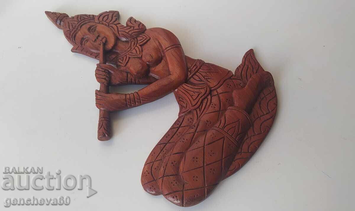 Τέχνη τοίχου από σκαλιστό ξύλο τικ - 7