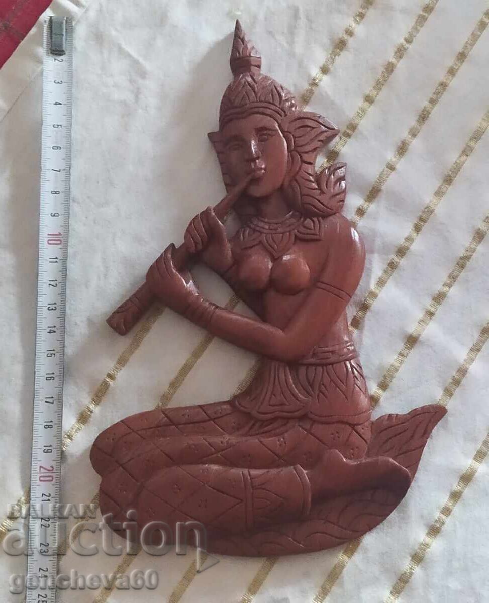 Τέχνη τοίχου από σκαλιστό ξύλο τικ