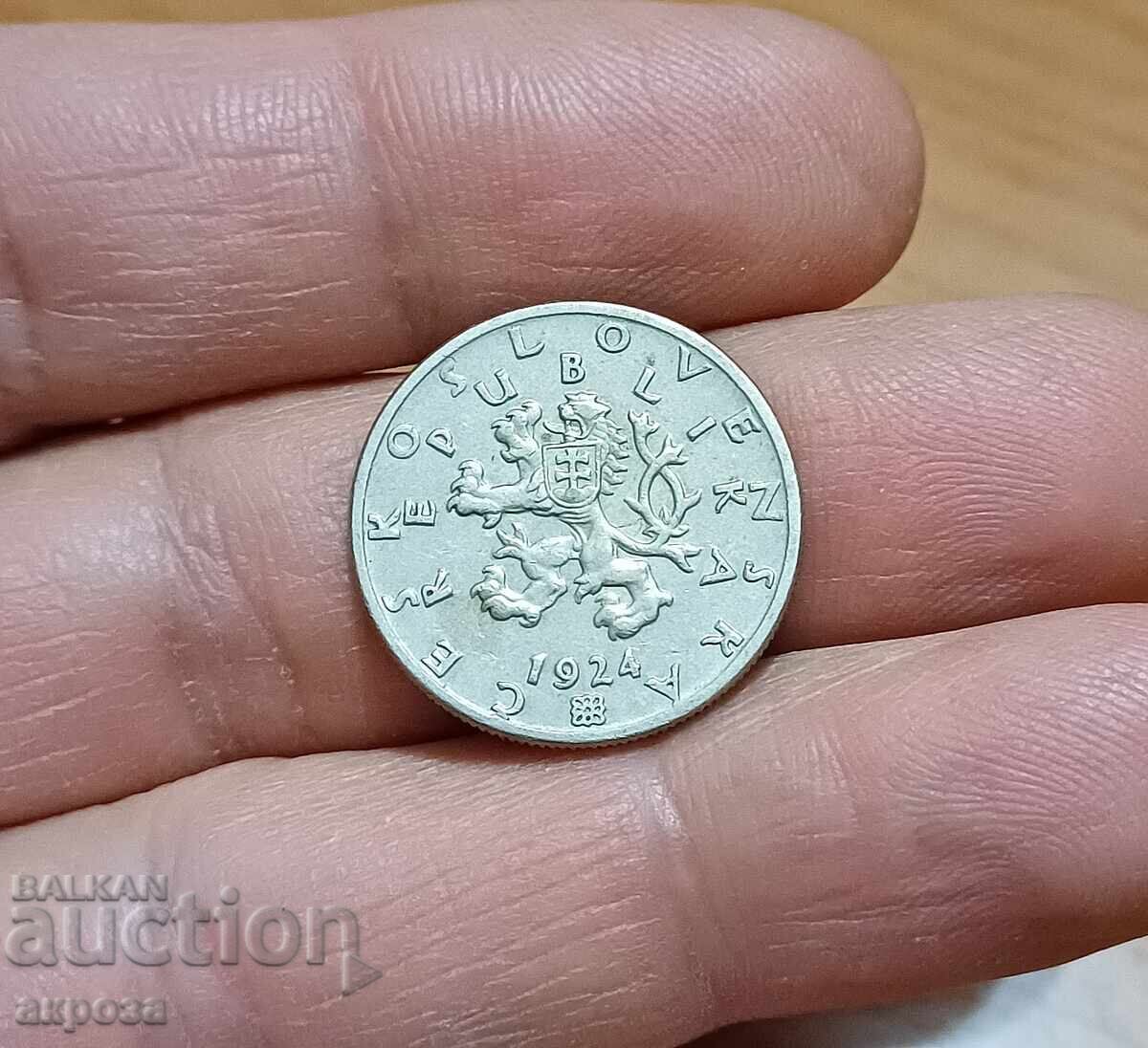 50 халера Чехословакия 1924 с цена € 2.00 | 3.91 лв.
