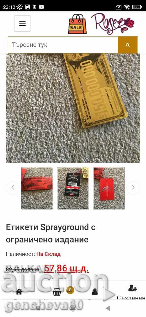 COLLECTIBLE Labels of the Famous Brand Sprayground - 6 COLLECTIBLE Labels of the Famous Brand Sprayground - 6