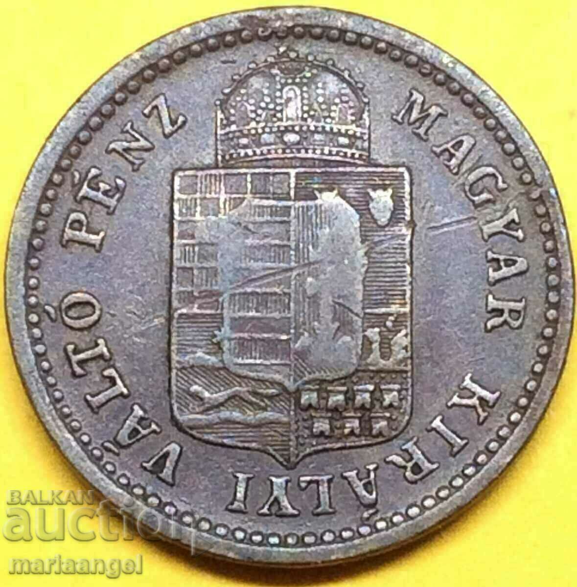 Licitație Ungaria 1 Kreuzer 1888 KV - an rar