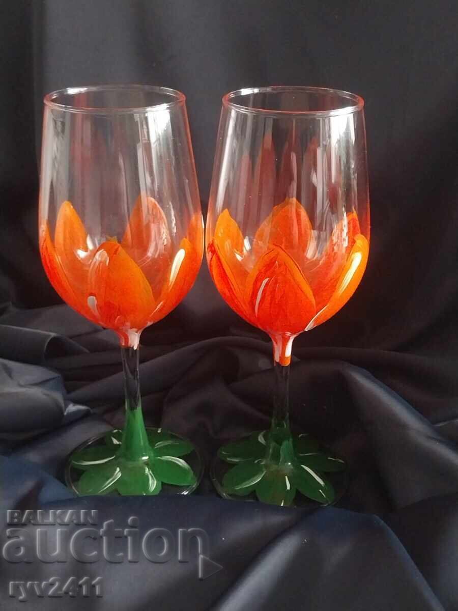 Hand-painted wine glasses Spring with price € 16.80 | 32.86 BGN