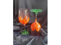 Χειροποίητες ζωγραφιστές κούπες κρασιού Άνοιξη