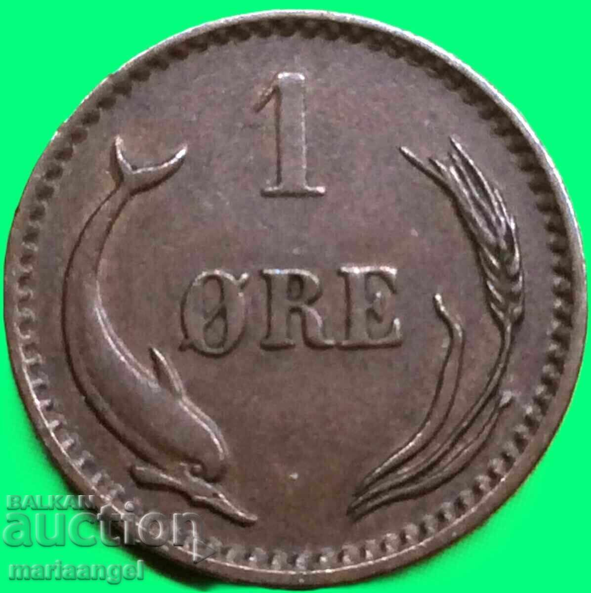 Delivery of Denmark 1883 1 Ore Christian IX Bronze