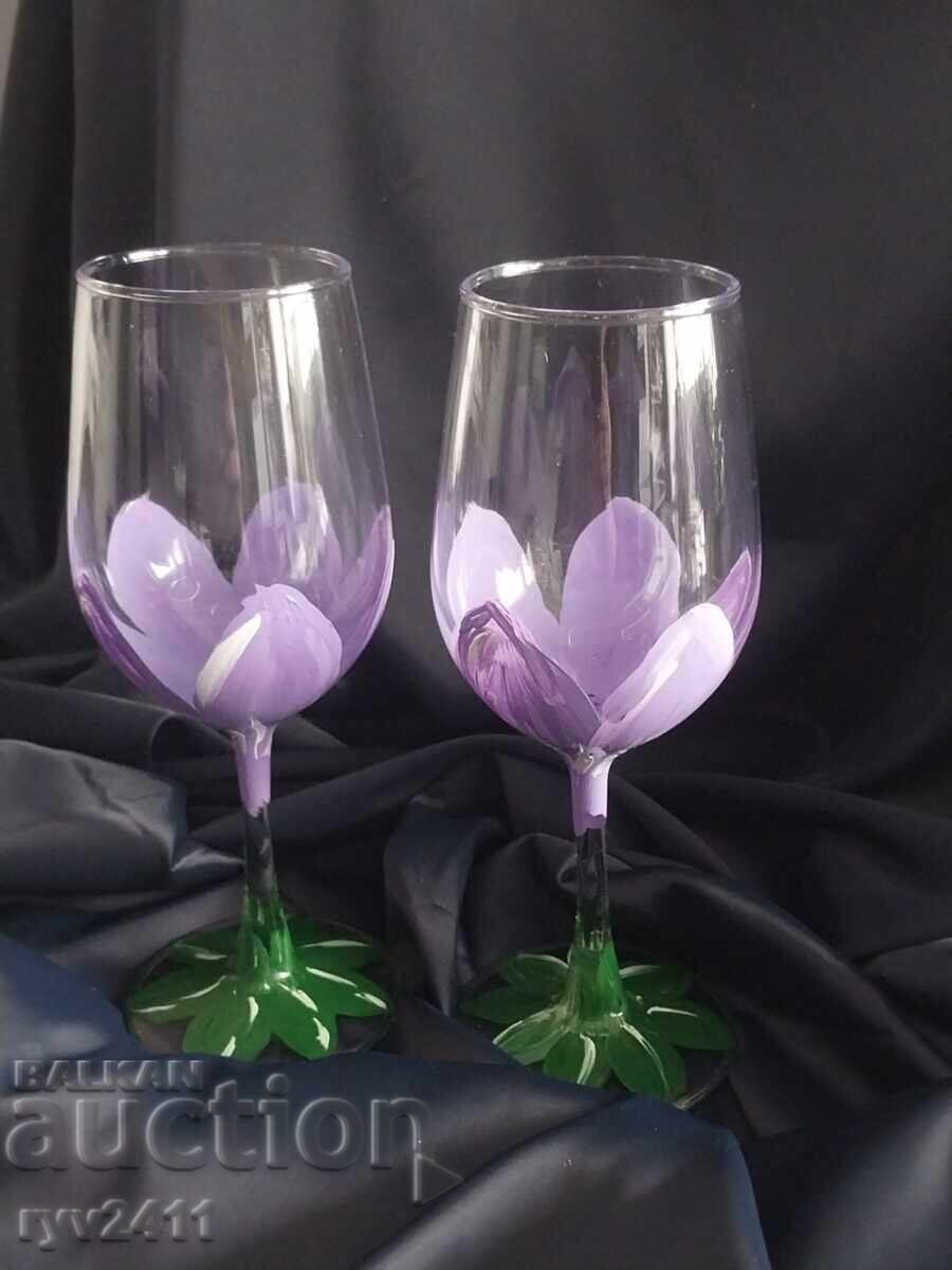 Căni de vin pictate manual Primăvară cu preț € 16.80 | 32.86 BGN