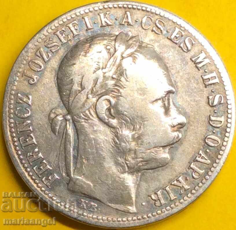 1 forint 1892 Ungaria Kremnitz 29mm 12,12g argint - RARĂ - 7
