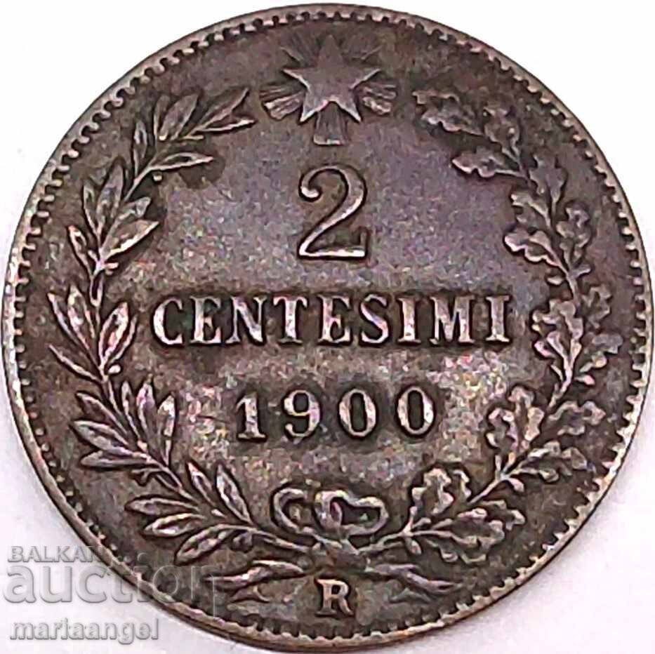 2 чентесими 1900 Италия Умберто I   1 - 6