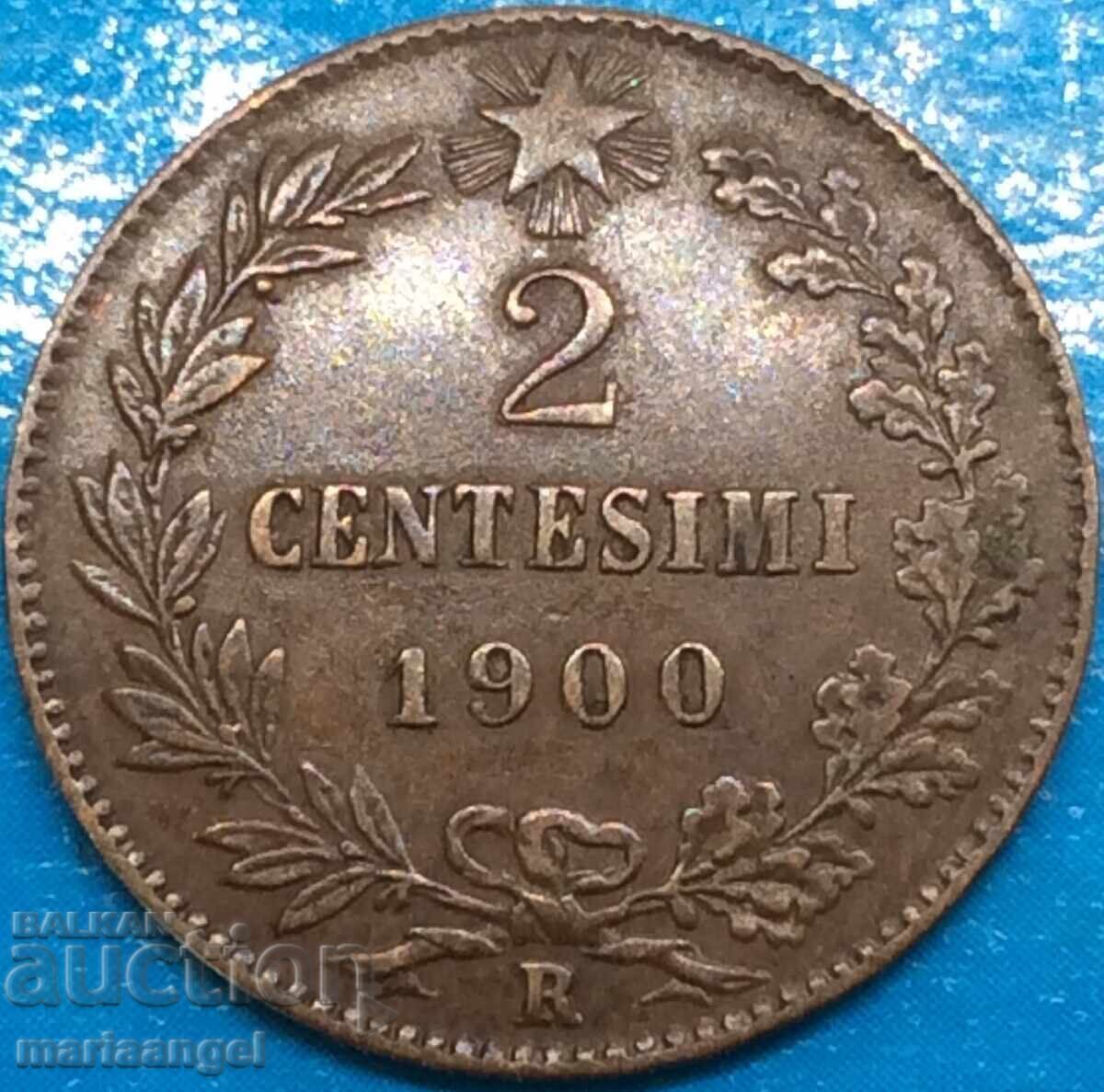 2 чентесими 1900 Италия Умберто I   2