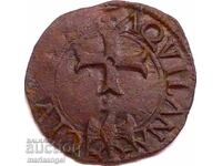 Italy 1 Cavallo (Coin) Aquileia Charles VIII Cross+Eagle - RARE