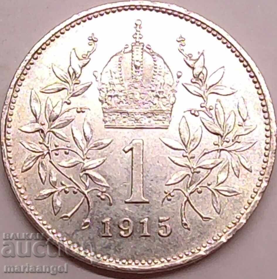 Austria 1 coroană 1915 proba 835 greutate 5g argint - 6 Austria 1 coroană 1915 proba 835 greutate 5g argint - 6