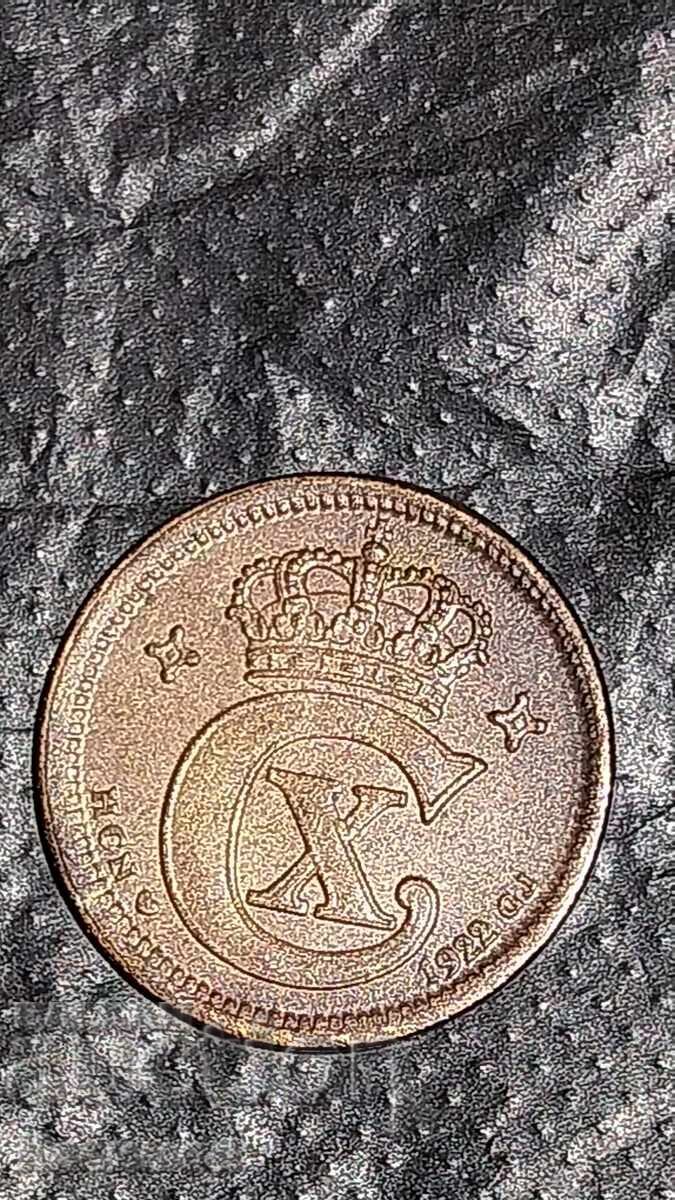 Licitație Monedă veche rară din Danemarca 1 Ore 1922