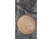 Monedă veche rară din Danemarca 1 Ore 1922