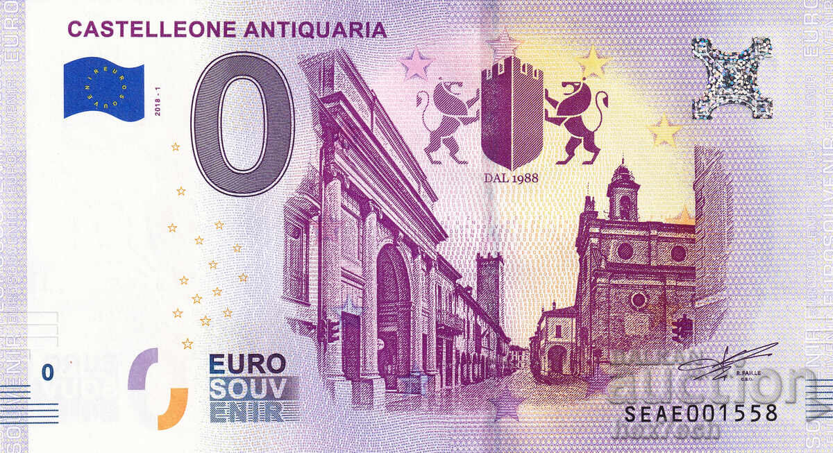❤️ ⭐ Italy 2018 0 Euro Castelleone Antiquaria UNC new ⭐ ❤️ with price € 5.99 | 11.72 BGN
