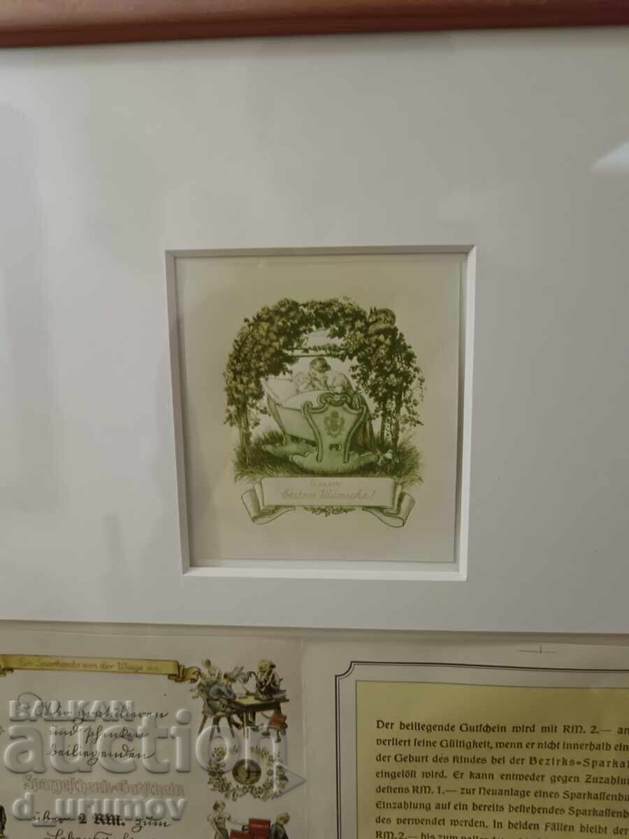 Livrarea Vouchere de economii germane pentru nașterea unui copil - Al Treilea Reich. RARE