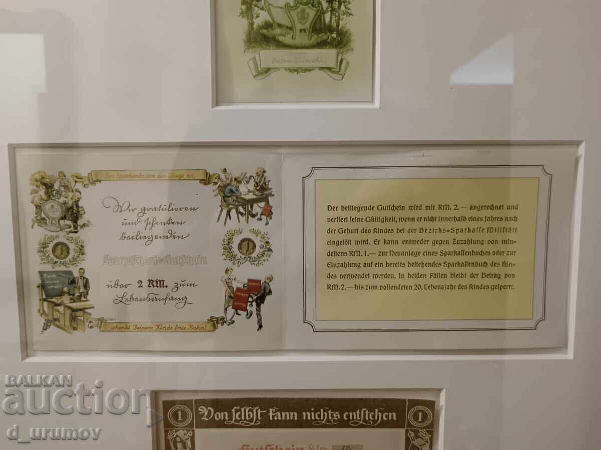 Vouchere de economii germane pentru nașterea unui copil - Al Treilea Reich. RARE - 5