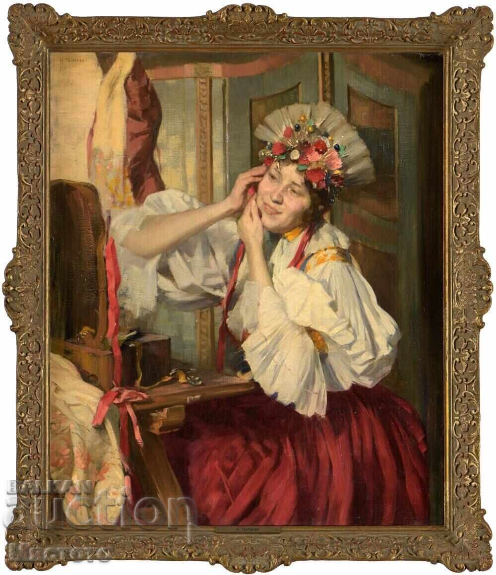 Hans Tschelan 1873 Wien - 1964 Wien Приготовления за празник с цена € 1500.00 | 2933.75 лв.