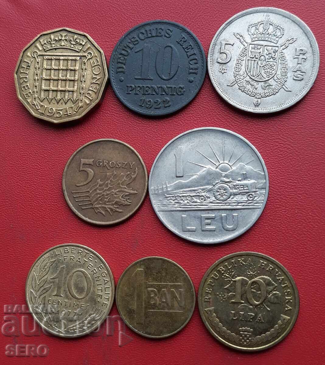 Lot mixt de 8 monede