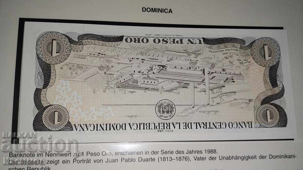 Delivery of Very rare banknote from the Dominican Republic 1 Peso Oro 1988 Delivery of Very rare banknote from the Dominican Republic 1 Peso Oro 1988
