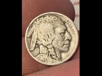 USA America 5 cents 1919 Indian bison